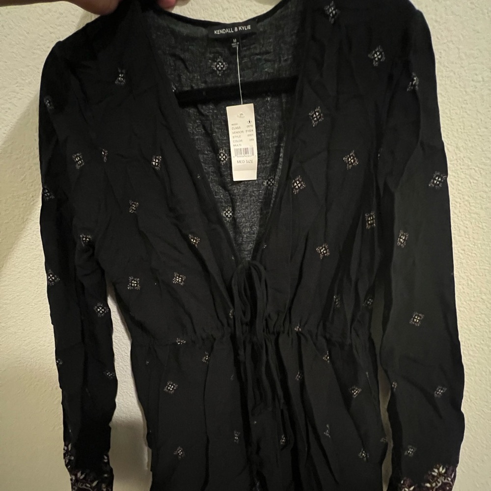 Black Patterned Romper